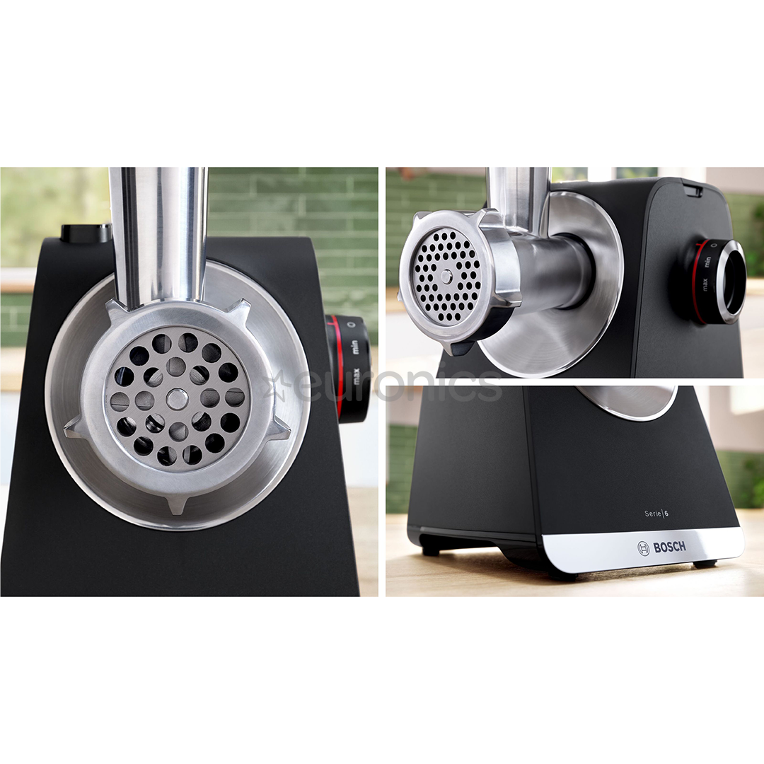 Bosch MultiPower, Series 6, 2100 W, melna - Gaļas maļamā mašīna