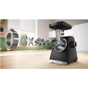 Bosch MultiPower, Series 6, 2100 W, melna - Gaļas maļamā mašīna