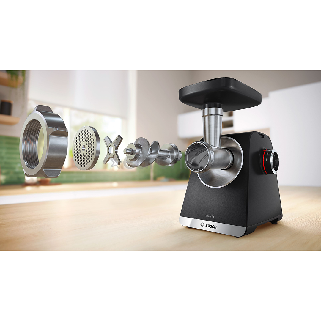 Bosch MultiPower, Series 6, 2100 W, melna - Gaļas maļamā mašīna