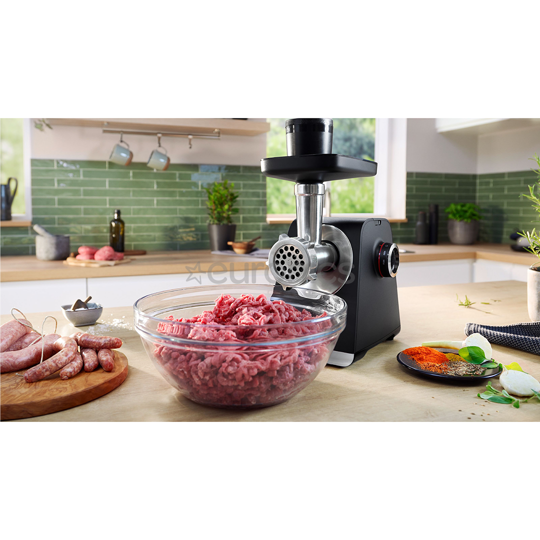 Bosch MultiPower, Series 6, 2100 W, melna - Gaļas maļamā mašīna