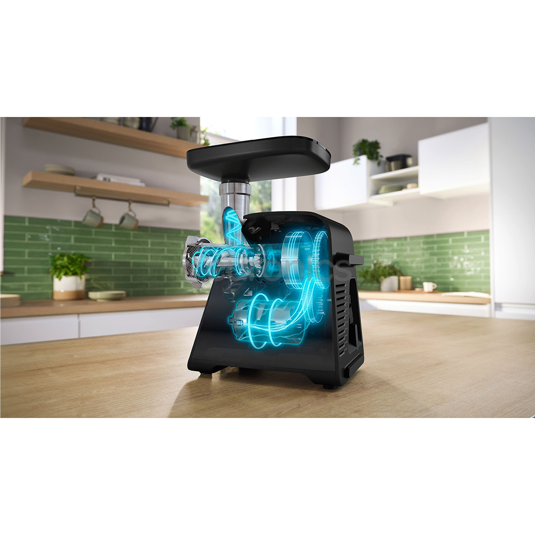 Bosch MultiPower, Series 6, 2100 W, melna - Gaļas maļamā mašīna
