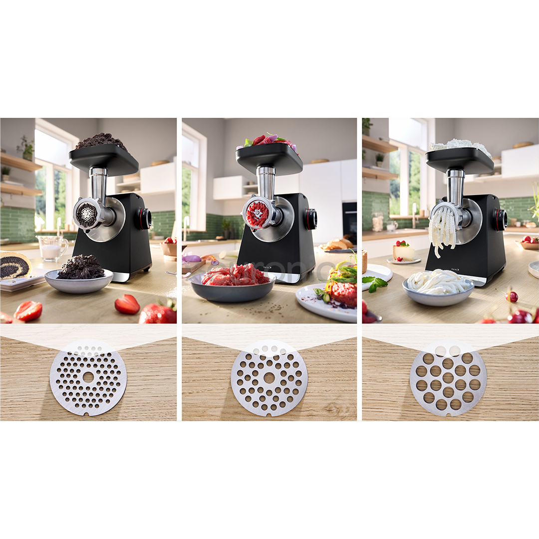 Bosch MultiPower, Series 6, 2100 W, melna - Gaļas maļamā mašīna