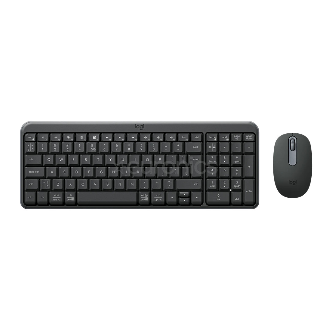 Logitech MK250 Compact, Bluetooth, US, melna - Bezvadu klaviatūra ar peli