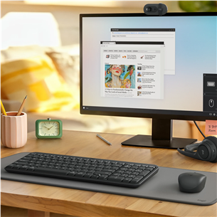 Logitech MK250 Compact, Bluetooth, SWE, melna - Bezvadu klaviatūra ar peli
