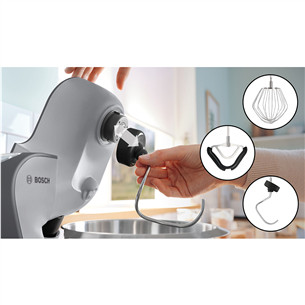 Bosch MUM5, Series 4, 1000 W, sudraba - Virtuves kombains