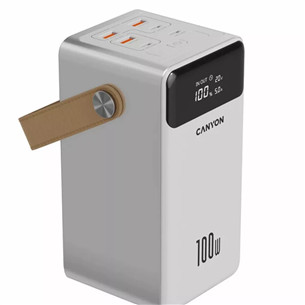 Canyon OnPower 610, 60 000 mAh, 100 W, USB-A, USB-C, balta - Portatīvais barošanas avots