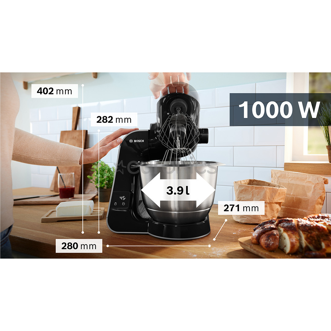 Bosch MUM5, Series 4, 1000 W, sudraba - Virtuves kombains