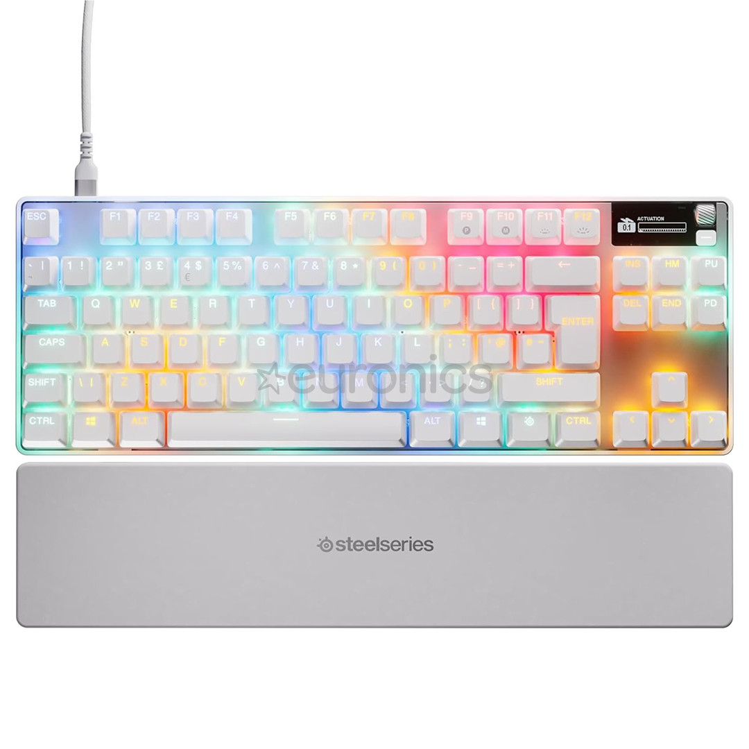 Steelseries Apex Pro TKL Gen 3, US, balta - Klaviatūra