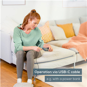 Beurer, серый - Массажная подушка для ног с функцией нагрева