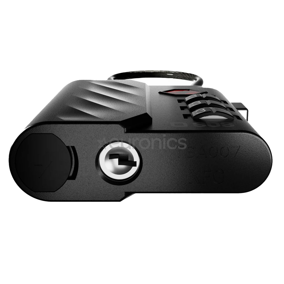 SBS FindMy lock for luggage, melna - Viedais izsekotājs