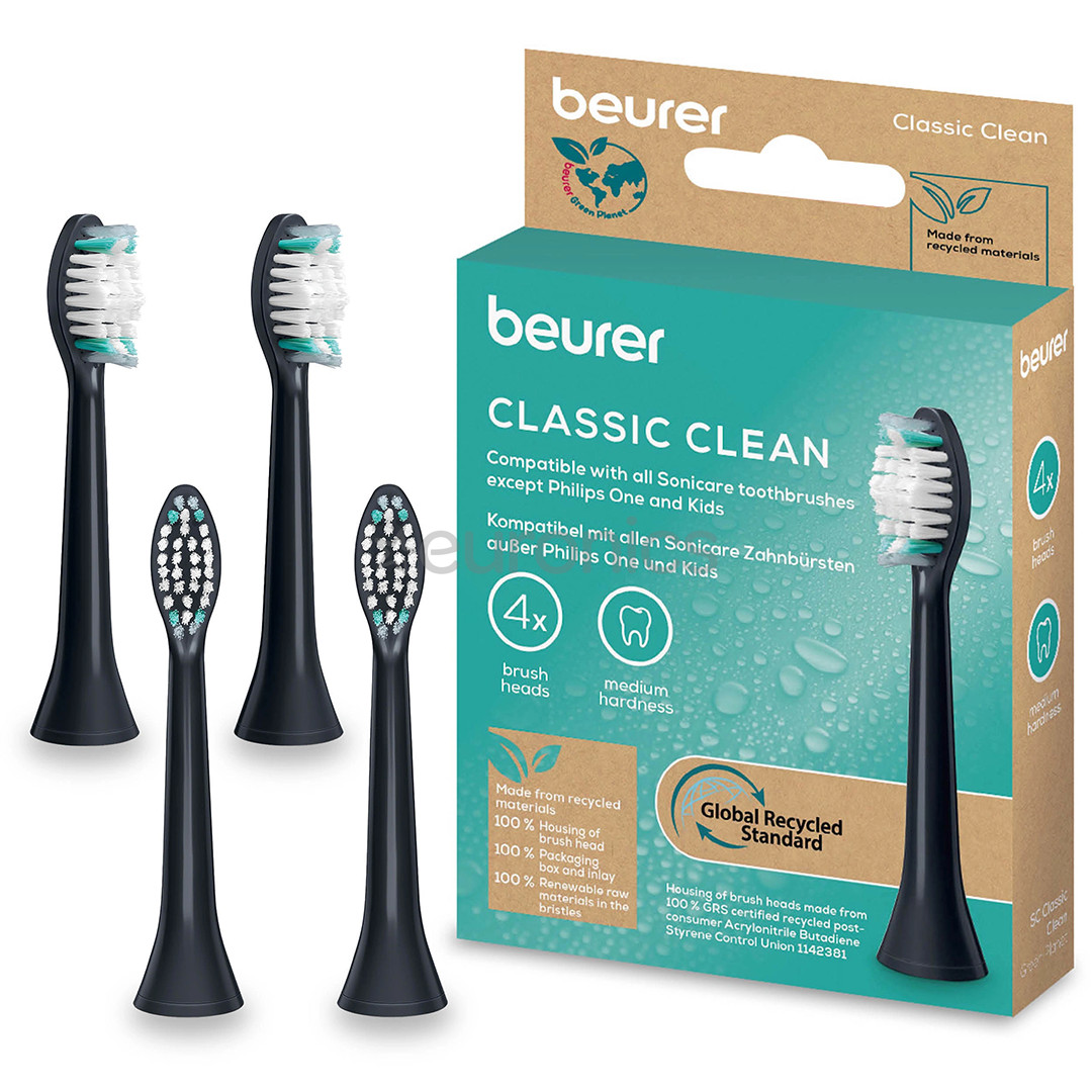 Beurer Classic Clean, 4 шт., черный - Насадки для зубной щетки