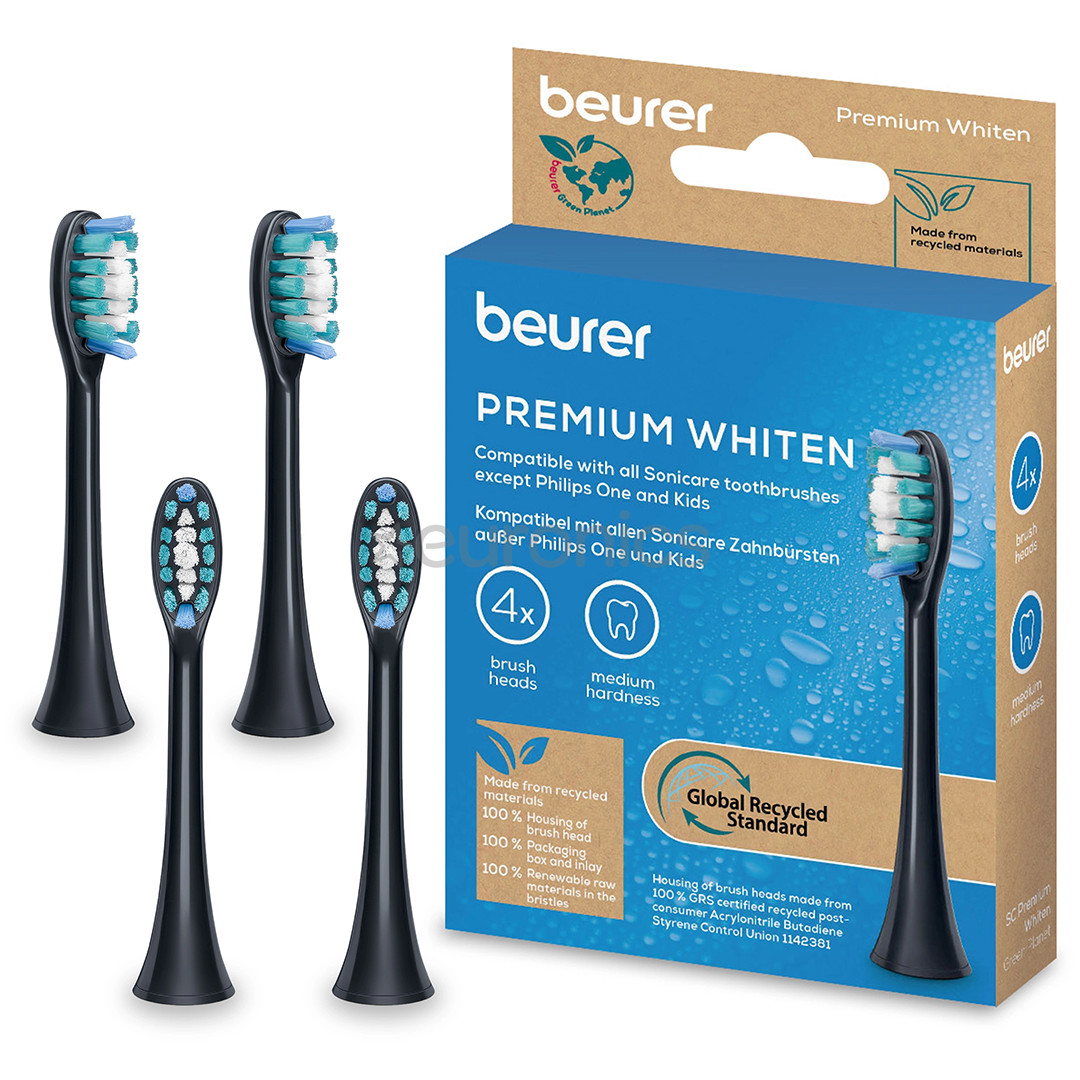 Beurer Premium Whiten, 4 pcs, black - Spare brushes