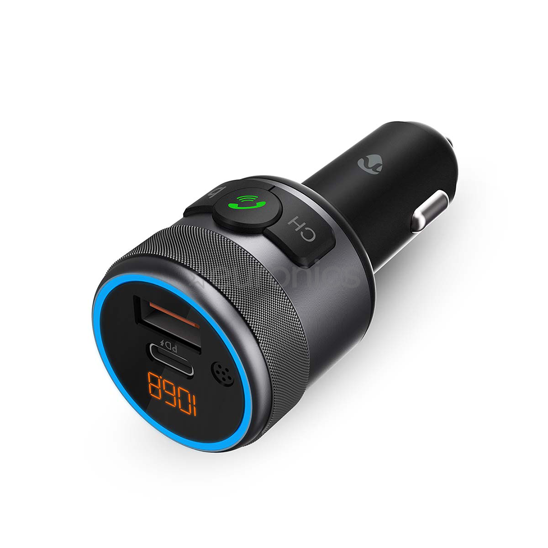 Nedis Car FM Transmitter, melna - FM modulators