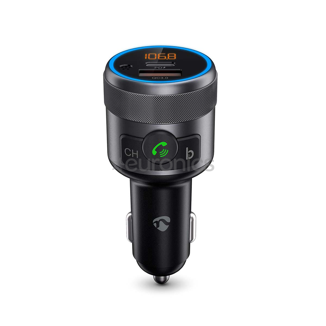 Nedis Car FM Transmitter, melna - FM modulators