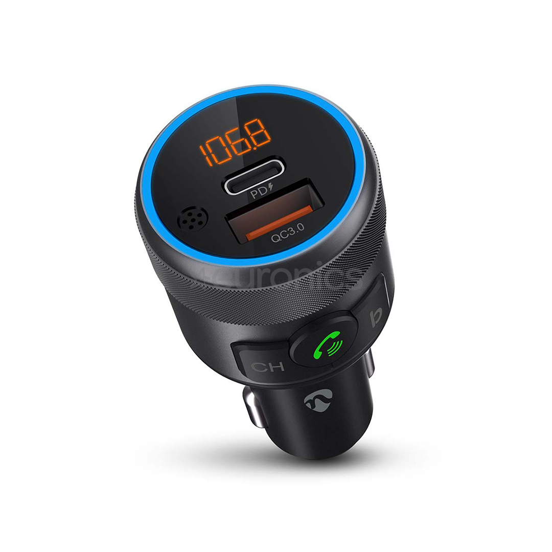 Nedis Car FM Transmitter, melna - FM modulators
