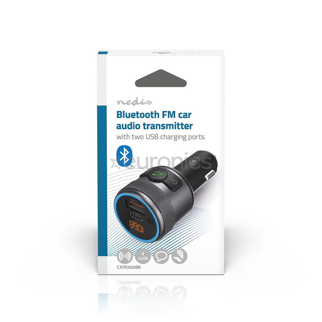 Nedis Car FM Transmitter, melna - FM modulators