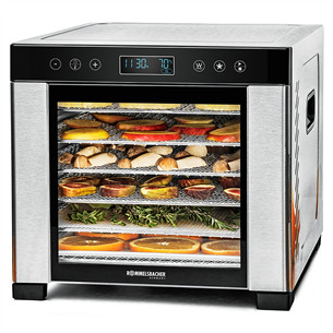 Rommelsbacher, 600 W, nerūsējošā tērauda/melna - Augļu žāvētājs DA950