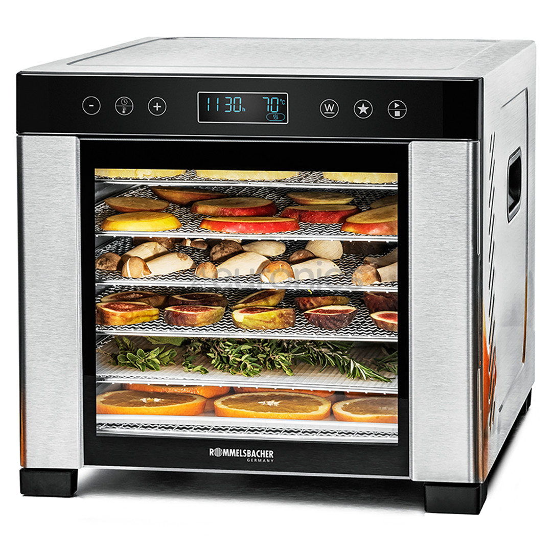 Rommelsbacher, 600 W, nerūsējošā tērauda/melna - Augļu žāvētājs