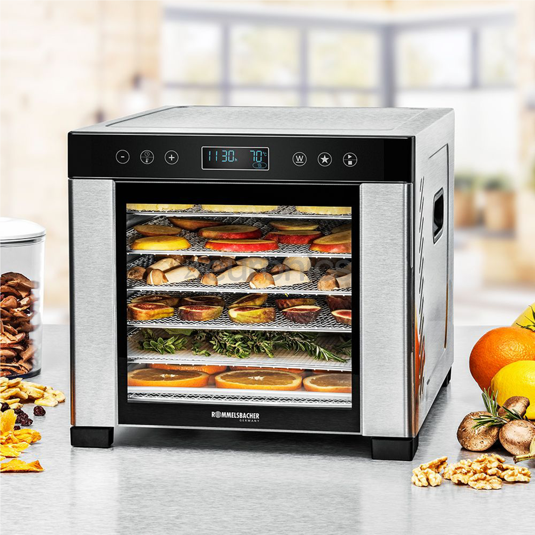 Rommelsbacher, 600 W, nerūsējošā tērauda/melna - Augļu žāvētājs