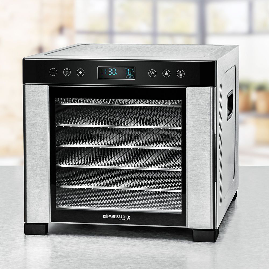Rommelsbacher, 600 W, nerūsējošā tērauda/melna - Augļu žāvētājs