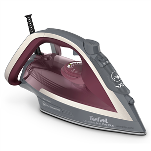 Tefal Ultragliss Plus, 2800 W, pelēka/lillā - Tvaika gludeklis FV6840E0