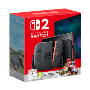Nintendo Switch 2 + Mario Kart World, black - Game console bundle 045496321529