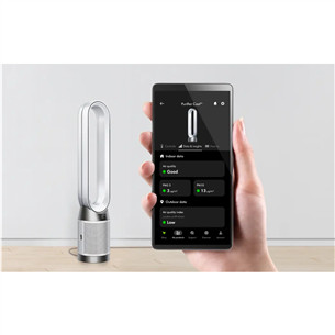 Dyson Purifier Cool PC1, balta/niķeļa - Gaisa attīrītājs ar ventilatoru