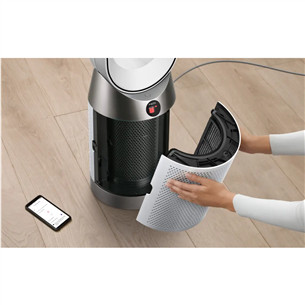 Dyson Purifier Cool PC1, balta/niķeļa - Gaisa attīrītājs ar ventilatoru