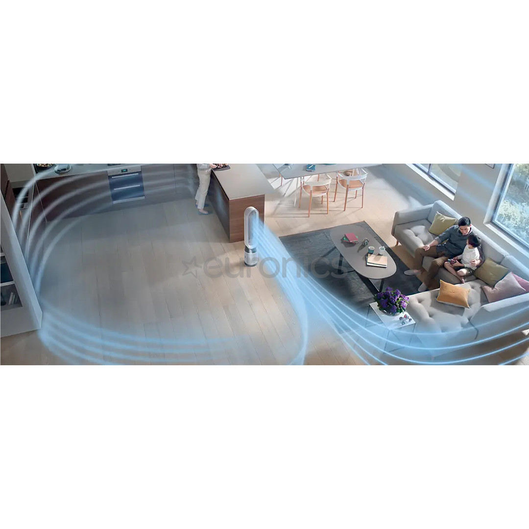 Dyson Purifier Cool PC1, balta/niķeļa - Gaisa attīrītājs ar ventilatoru