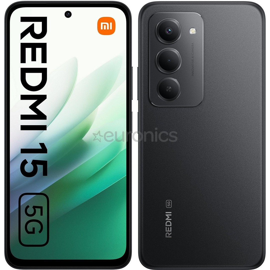 Xiaomi Redmi 15 5G, 4 GB, 128 ГБ, черный - Смартфон