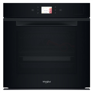Whirlpool, 73 L, hydrolytic cleaning, black - Built-in oven WOI11P8FHT2SBAF
