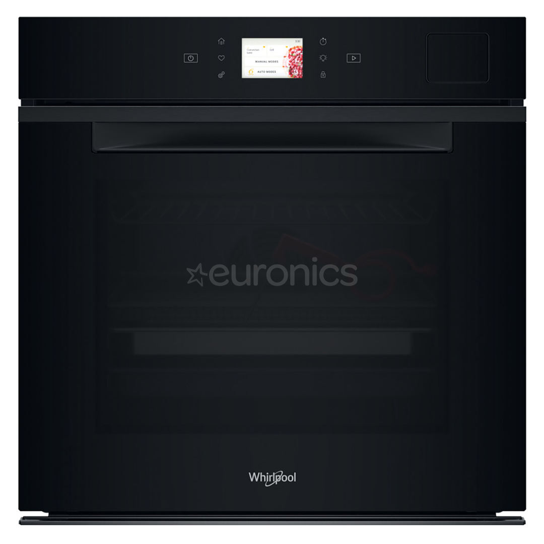 Whirlpool, 73 L, hydrolytic cleaning, black - Built-in oven