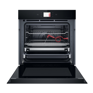 Whirlpool, 73 L, hydrolytic cleaning, black - Built-in oven