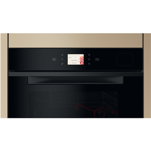 Whirlpool, 73 L, hydrolytic cleaning, black - Built-in oven