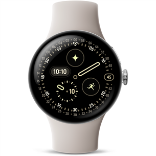 Google Pixel Watch 4, 41 mm, bēša/sudraba - Viedpulkstenis GA10830-EU