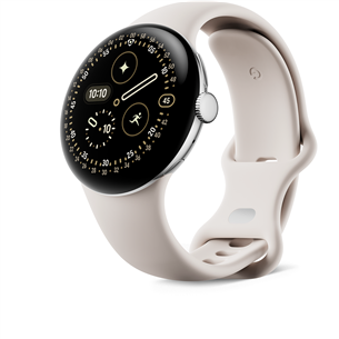 Google Pixel Watch 4, 41 mm, bēša/sudraba - Viedpulkstenis