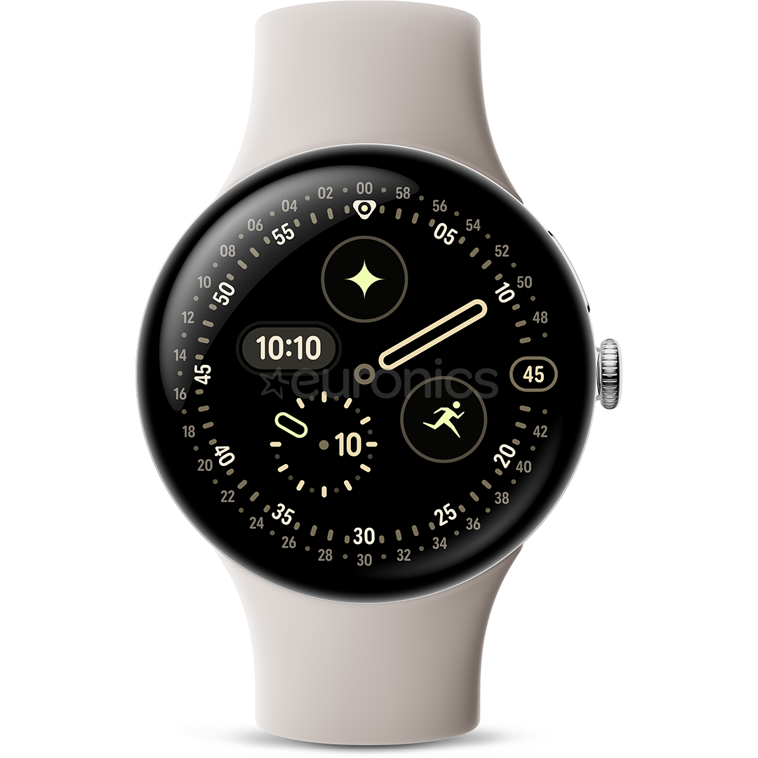 Google Pixel Watch 4, 45 mm, bēša/sudraba - Viedpulkstenis