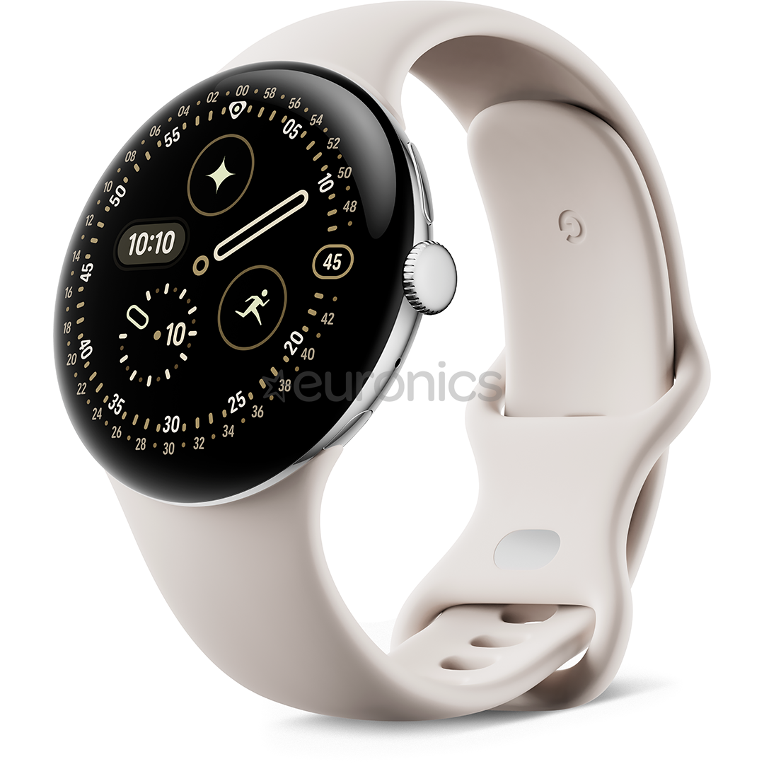 Google Pixel Watch 4, 45 mm, bēša/sudraba - Viedpulkstenis