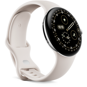 Google Pixel Watch 4, 45 mm, bēša/sudraba - Viedpulkstenis
