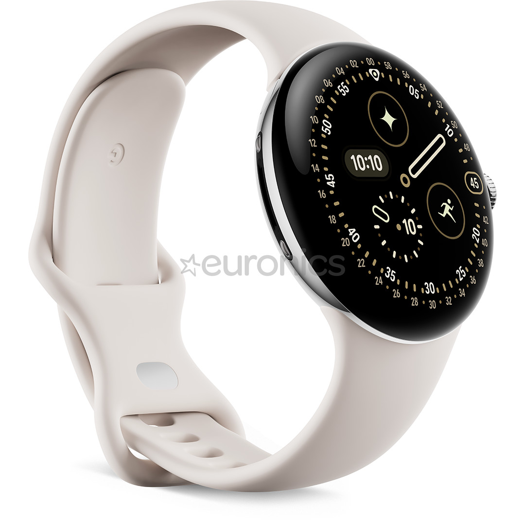 Google Pixel Watch 4, 45 mm, porcelain/silver - Smart watch