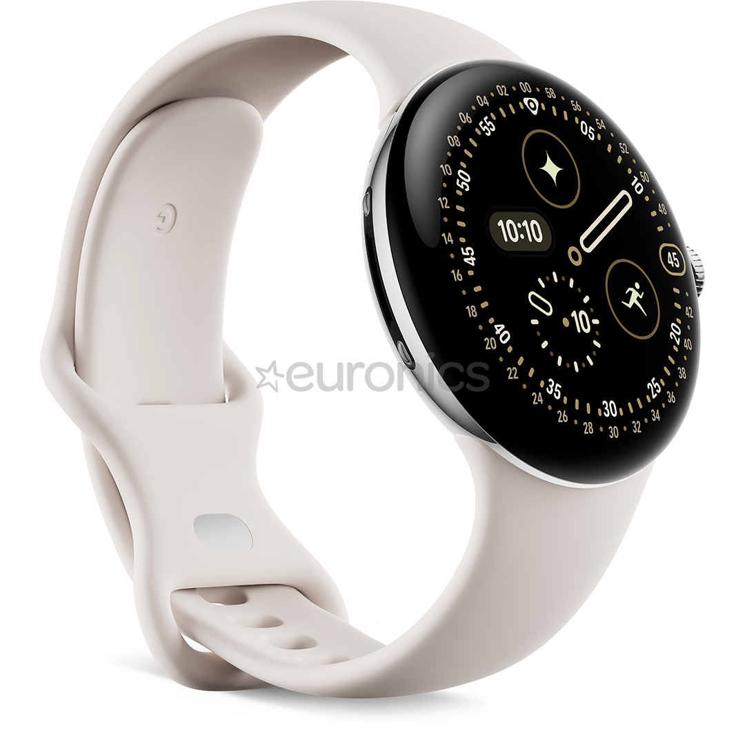 Google Pixel Watch 4, 45 mm, bēša/sudraba - Viedpulkstenis