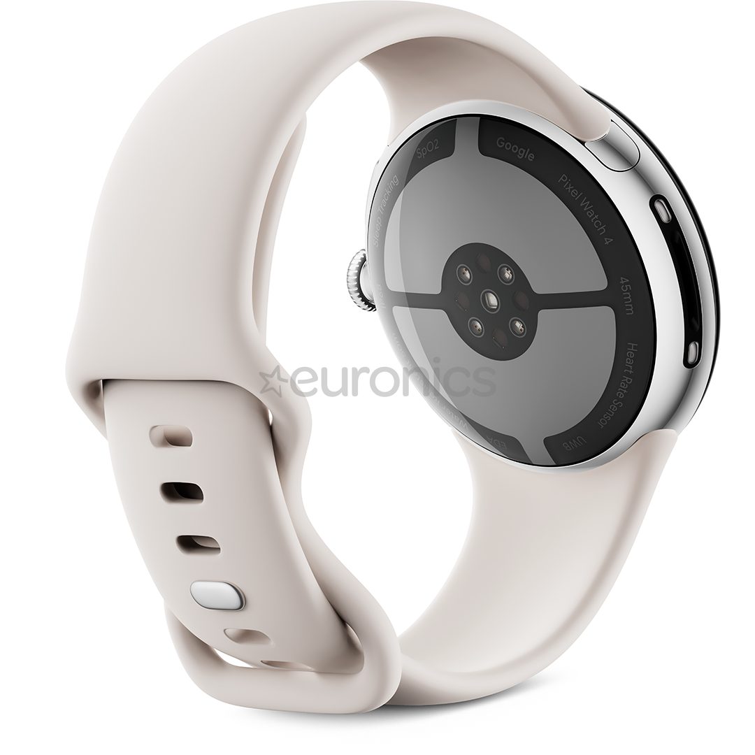 Google Pixel Watch 4, 45 mm, bēša/sudraba - Viedpulkstenis