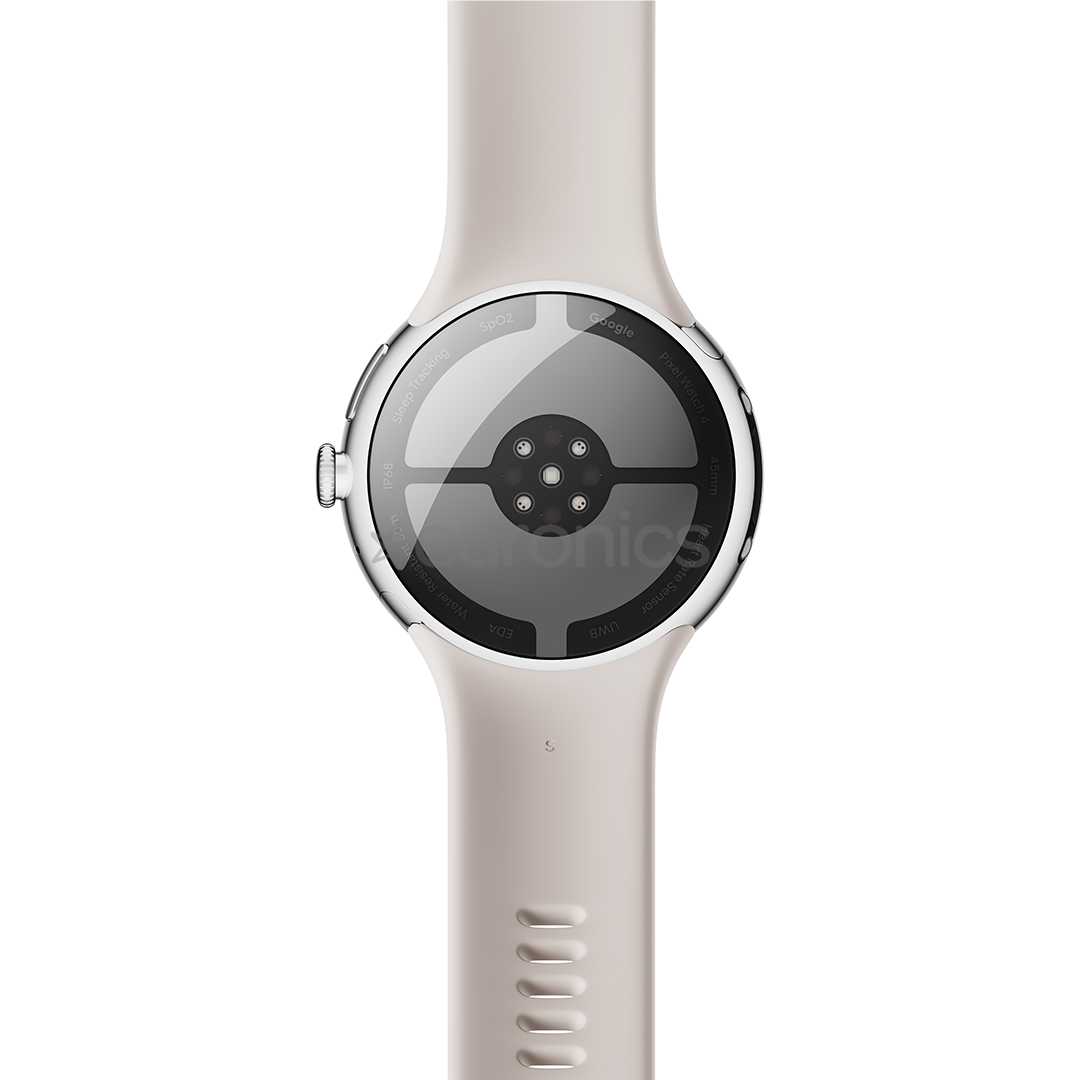 Google Pixel Watch 4, 45 mm, bēša/sudraba - Viedpulkstenis