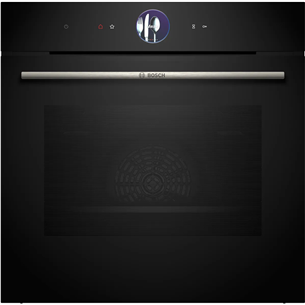 Bosch Series 8, 71 L, pirolītiskā tīrīšana, melna - Iebūvējama elektriskā cepeškrāsns HBG7763B1