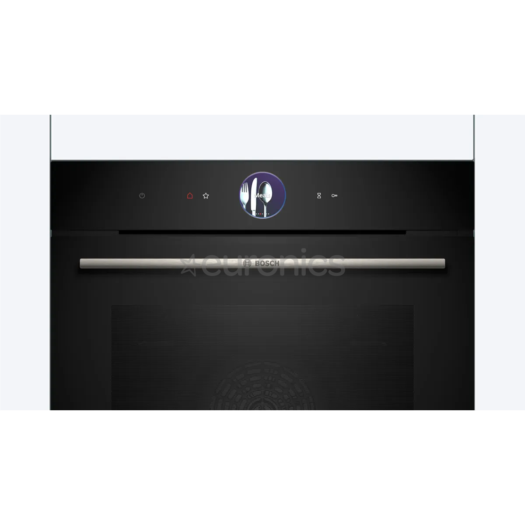 Bosch Series 8, 71 L, pirolītiskā tīrīšana, melna - Iebūvējama elektriskā cepeškrāsns