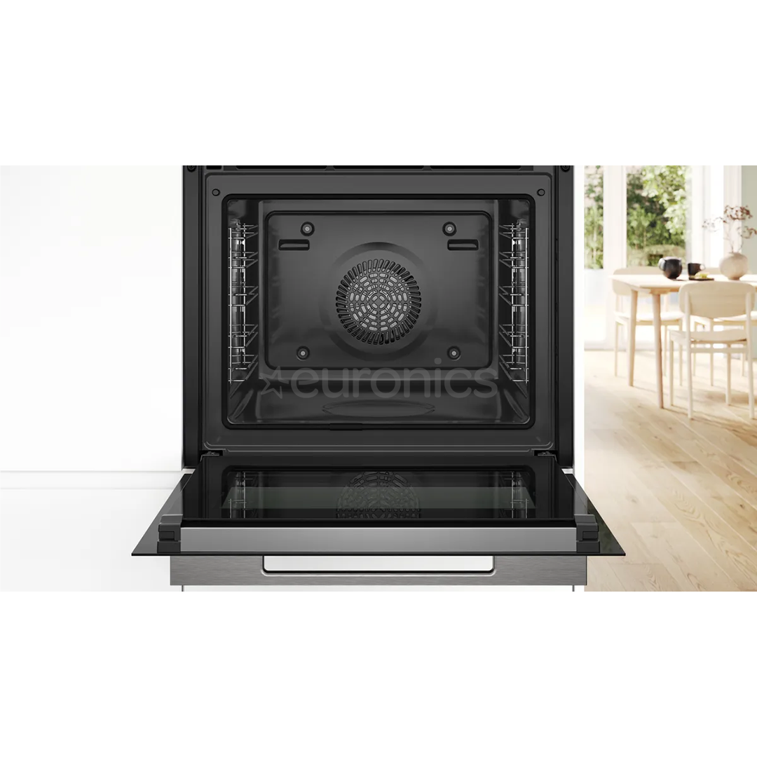 Bosch Series 8, 71 L, pirolītiskā tīrīšana, melna - Iebūvējama elektriskā cepeškrāsns