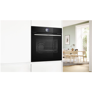 Bosch Series 8, 71 L, pirolītiskā tīrīšana, melna - Iebūvējama elektriskā cepeškrāsns
