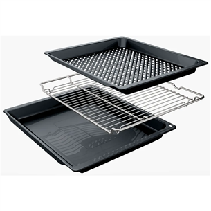 Bosch Series 8, 71 L, pirolītiskā tīrīšana, melna - Iebūvējama elektriskā cepeškrāsns