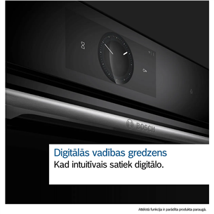 Bosch Series 8, 71 L, pirolītiskā tīrīšana, melna - Iebūvējama elektriskā cepeškrāsns