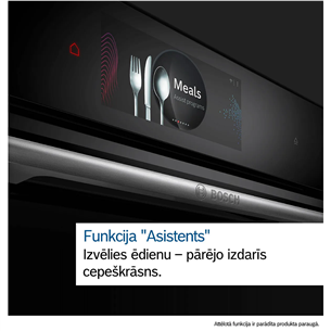 Bosch Series 8, 71 L, pirolītiskā tīrīšana, melna - Iebūvējama elektriskā cepeškrāsns